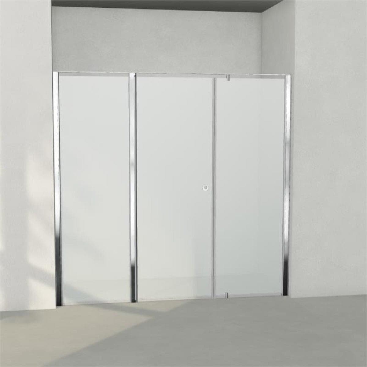 INR Dusjnisje LINC 7 Måltilpasset Krom / Måltilpasset - høyre / Frostet glass INR Iconic Nordic Rooms Dusjnisje INR-507210300