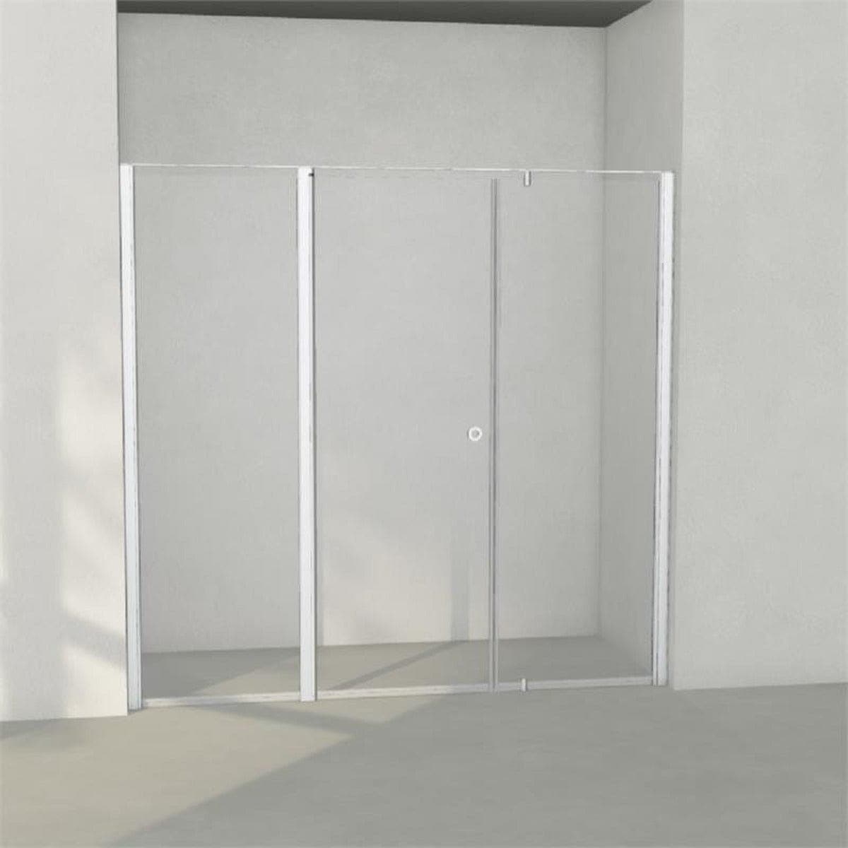 INR Dusjnisje LINC 7 Måltilpasset Matt aluminium / Måltilpasset - høyre / Grått glass INR Iconic Nordic Rooms Dusjnisje INR-507203900