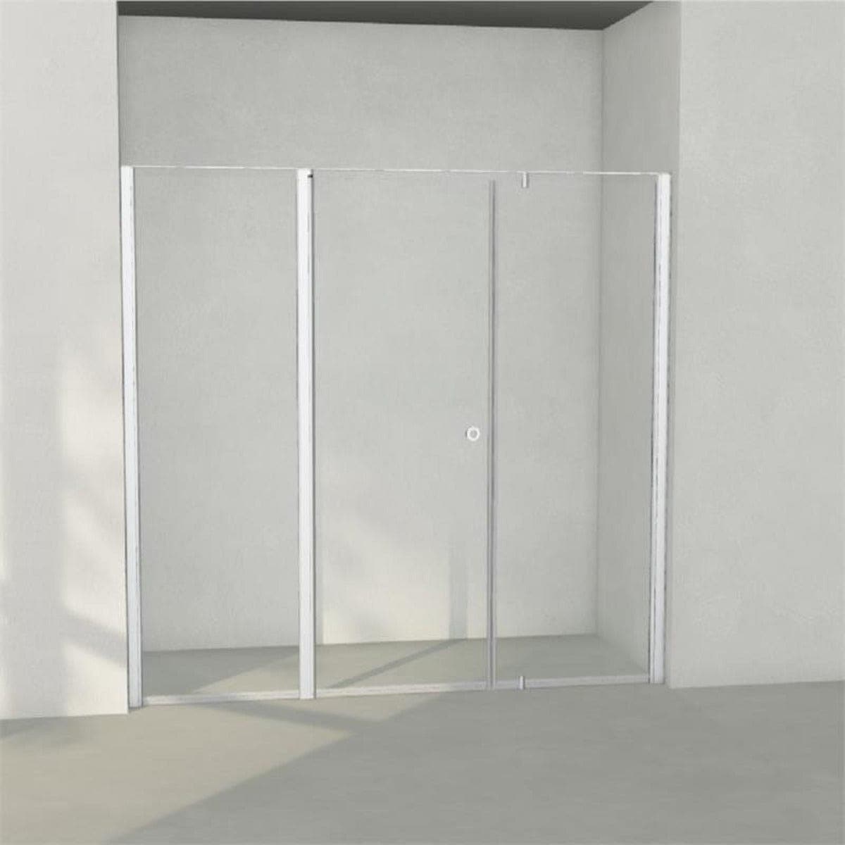 INR Dusjnisje LINC 7 Måltilpasset Matt aluminium / Måltilpasset - høyre / Timeless klart glass INR Iconic Nordic Rooms Dusjnisje INR-507211900