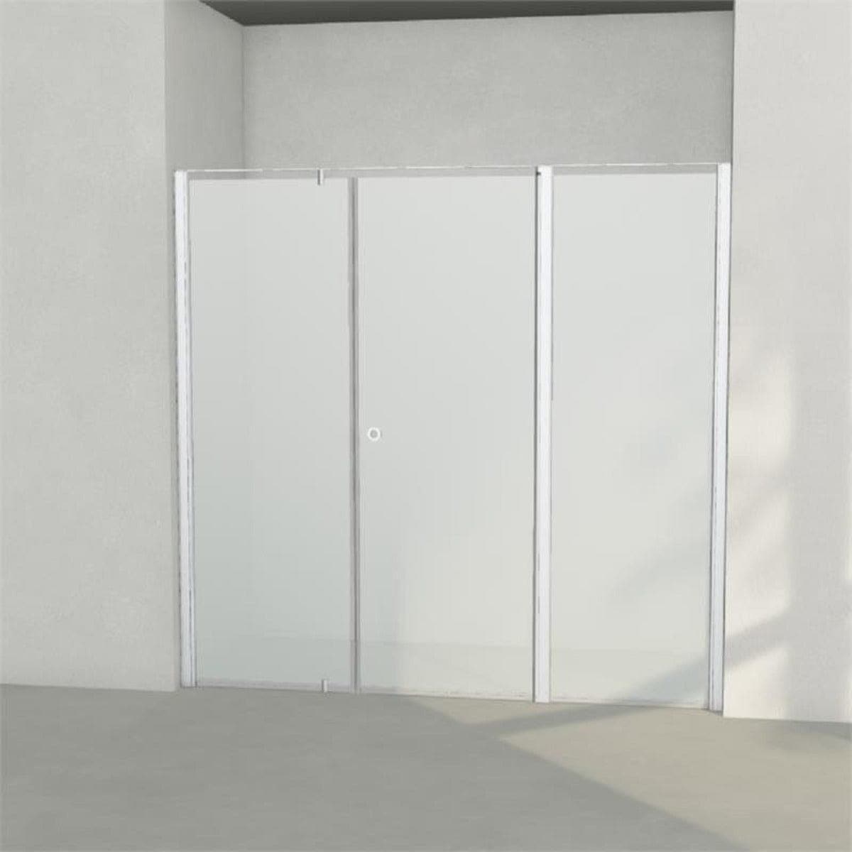 INR Dusjnisje LINC 7 Måltilpasset Matt aluminium / Måltilpasset - venstre / Frostet glass INR Iconic Nordic Rooms Dusjnisje INR-507110900