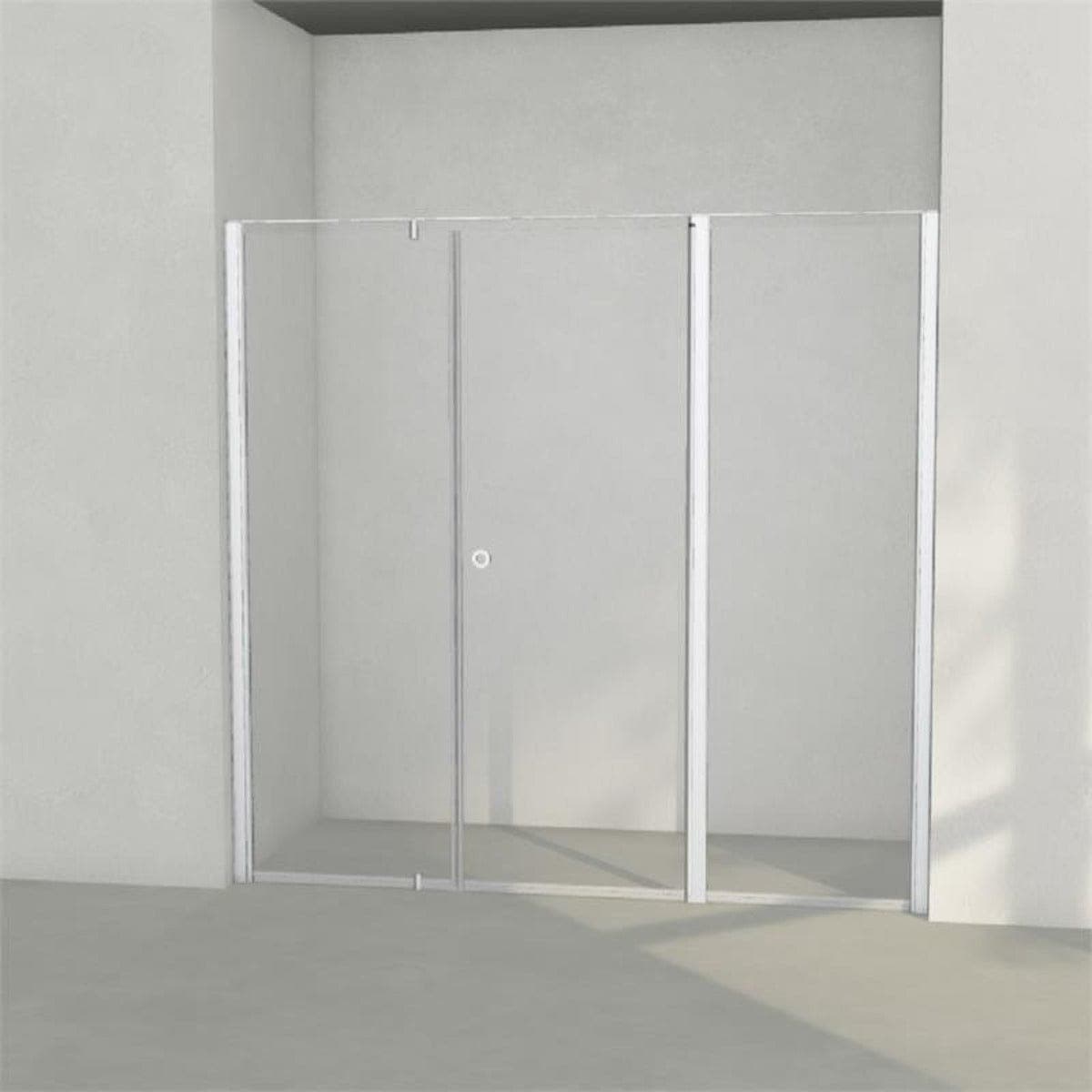 INR Dusjnisje LINC 7 Måltilpasset Matt aluminium / Måltilpasset - venstre / Grått glass INR Iconic Nordic Rooms Dusjnisje INR-507103900