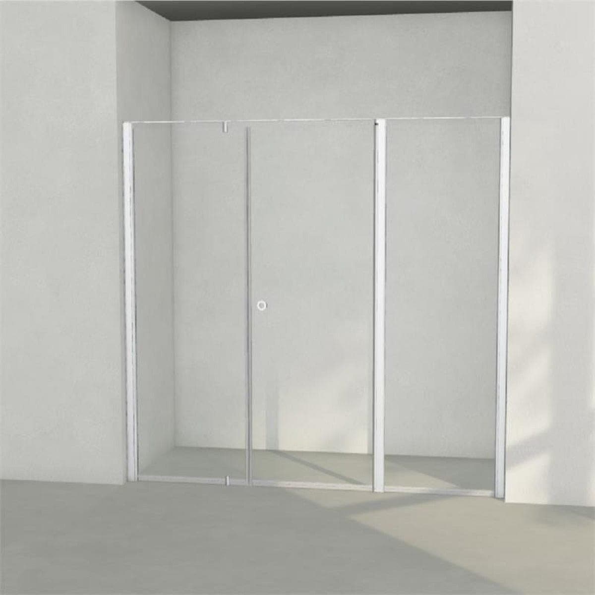 INR Dusjnisje LINC 7 Måltilpasset Matt aluminium / Måltilpasset - venstre / Timeless klart glass INR Iconic Nordic Rooms Dusjnisje INR-507111900