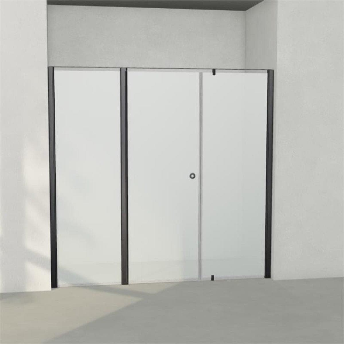 INR Dusjnisje LINC 7 Måltilpasset Svart matt / Måltilpasset - høyre / Frostet glass INR Iconic Nordic Rooms Dusjnisje INR-507210100