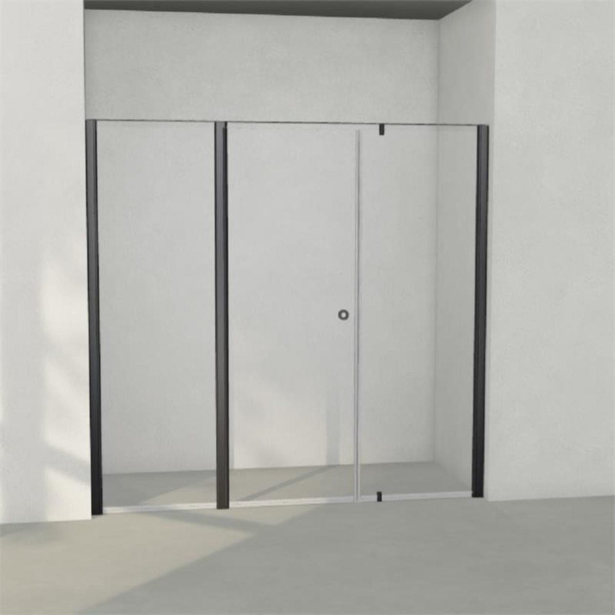 INR Dusjnisje LINC 7 Måltilpasset Svart matt / Måltilpasset - høyre / Grått glass INR Iconic Nordic Rooms Dusjnisje INR-507203100