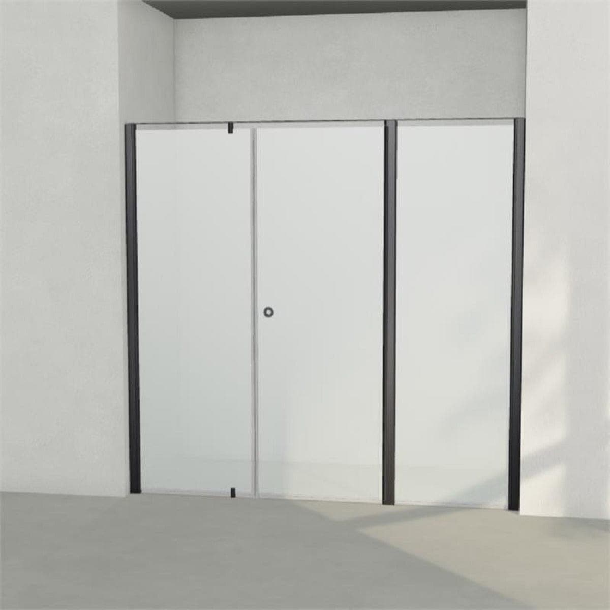 INR Dusjnisje LINC 7 Måltilpasset Svart matt / Måltilpasset - venstre / Frostet glass INR Iconic Nordic Rooms Dusjnisje INR-507110100
