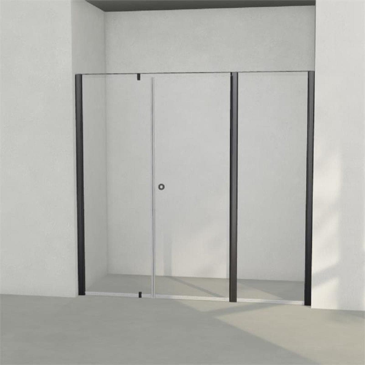 INR Dusjnisje LINC 7 Måltilpasset Svart matt / Måltilpasset - venstre / Grått glass INR Iconic Nordic Rooms Dusjnisje INR-507103100