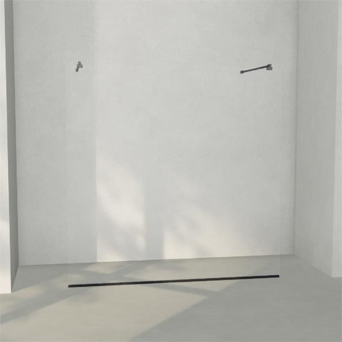 INR Dusjvegg ARC 43 Frame Måltilpasset Svart matt / Måltilpasset / Opal klart glass INR Iconic Nordic Rooms Dusjvegg INR-143212100