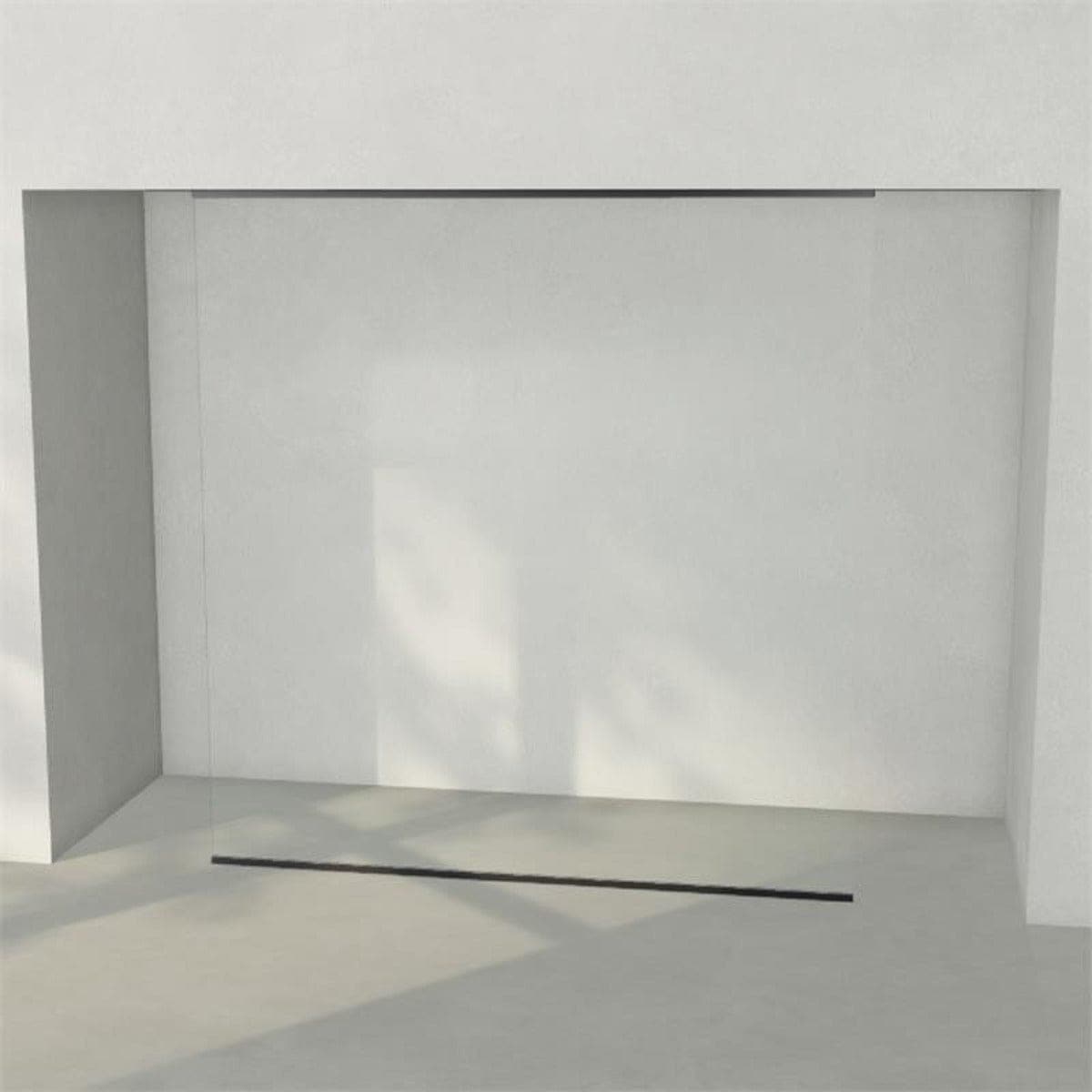 INR Dusjvegg ARC 43 Frame Plus Måltilpasset Svart matt / Måltilpasset / Timeless klart glass INR Iconic Nordic Rooms Dusjvegg INR-143311100