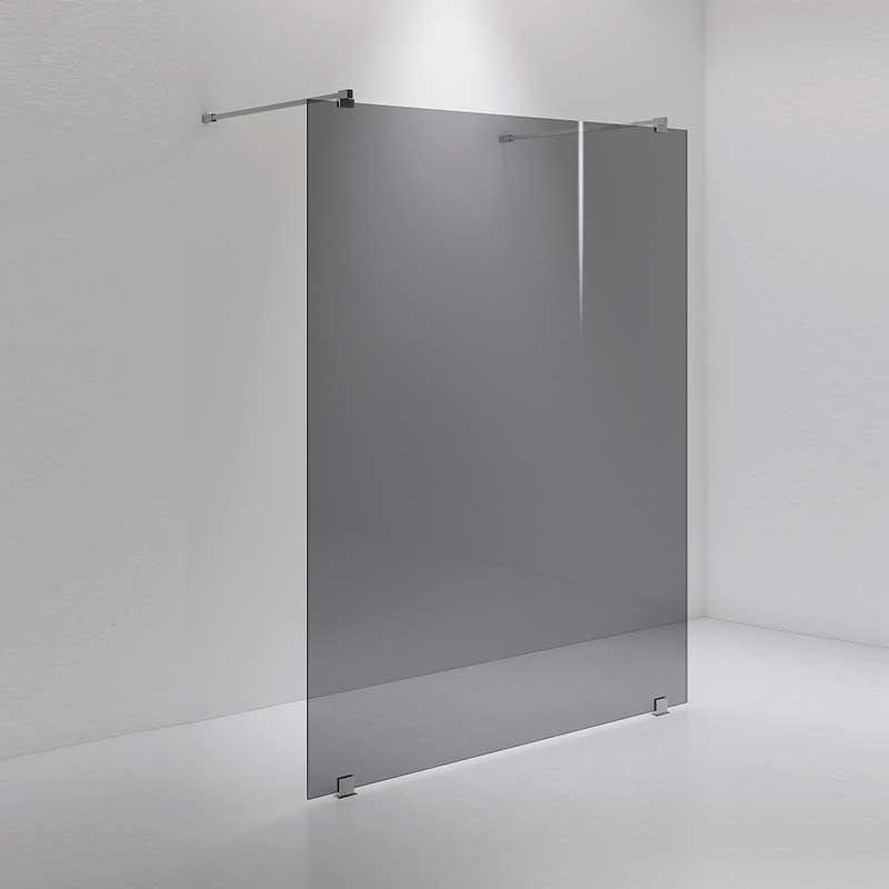 INR Dusjvegg ARC 43 Måltilpasset Krom / Måltilpasset / Grått glass INR Iconic Nordic Rooms Dusjvegg INR-14303500
