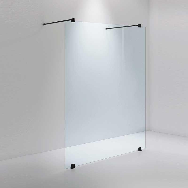 INR Dusjvegg ARC 43 Måltilpasset Svart matt / Måltilpasset / Timeless klart glass INR Iconic Nordic Rooms Dusjvegg INR-14311100
