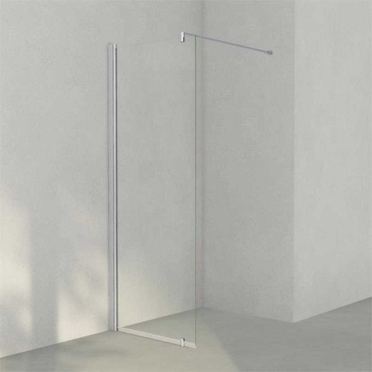 INR Dusjvegg LINC 20 Original Matt aluminium / 77,5cm / Klart glass INR Iconic Nordic Rooms Dusjvegg INR-520002980