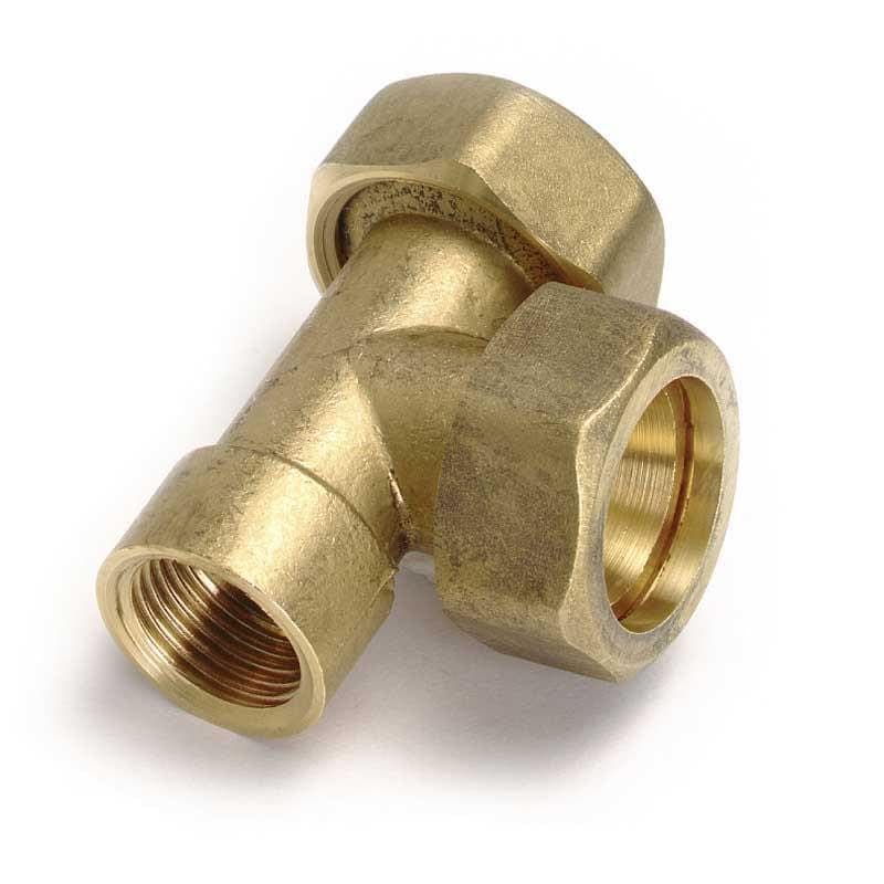 Isiflo Messing T-Rør med 2 Kuplinger 1/2" Isiflo T-rør AH-5020553