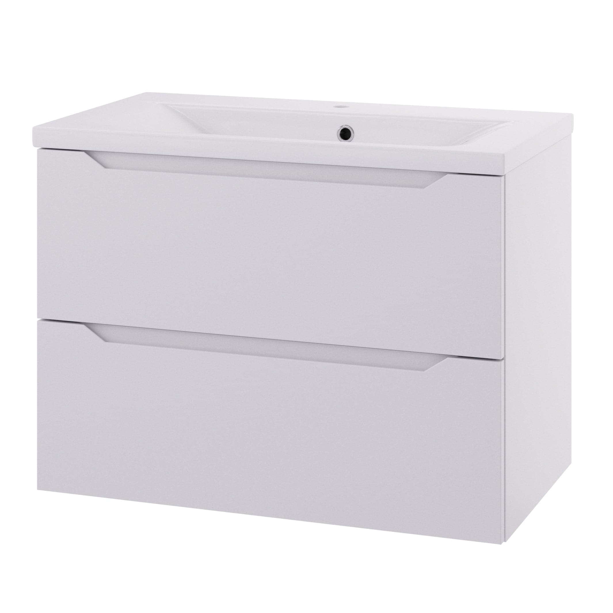 Linn Bad Emma D45cm Servantskap Hvit matt / 80cm / 2 skuffer Linn Bad Servantskap LB-130108