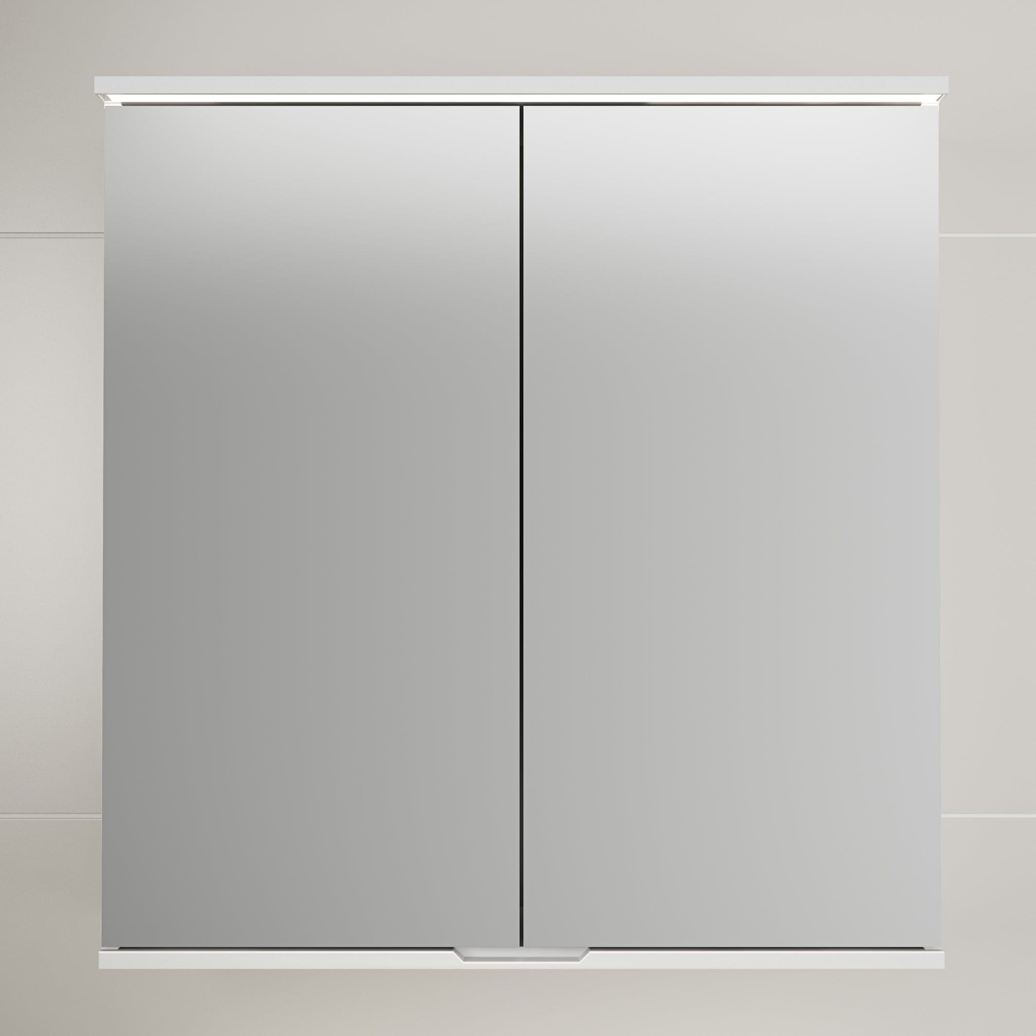 Linn Bad Hilde Speilskap med overlys og stikk Hvit matt / 80cm Linn Bad Speilskap LB-300167