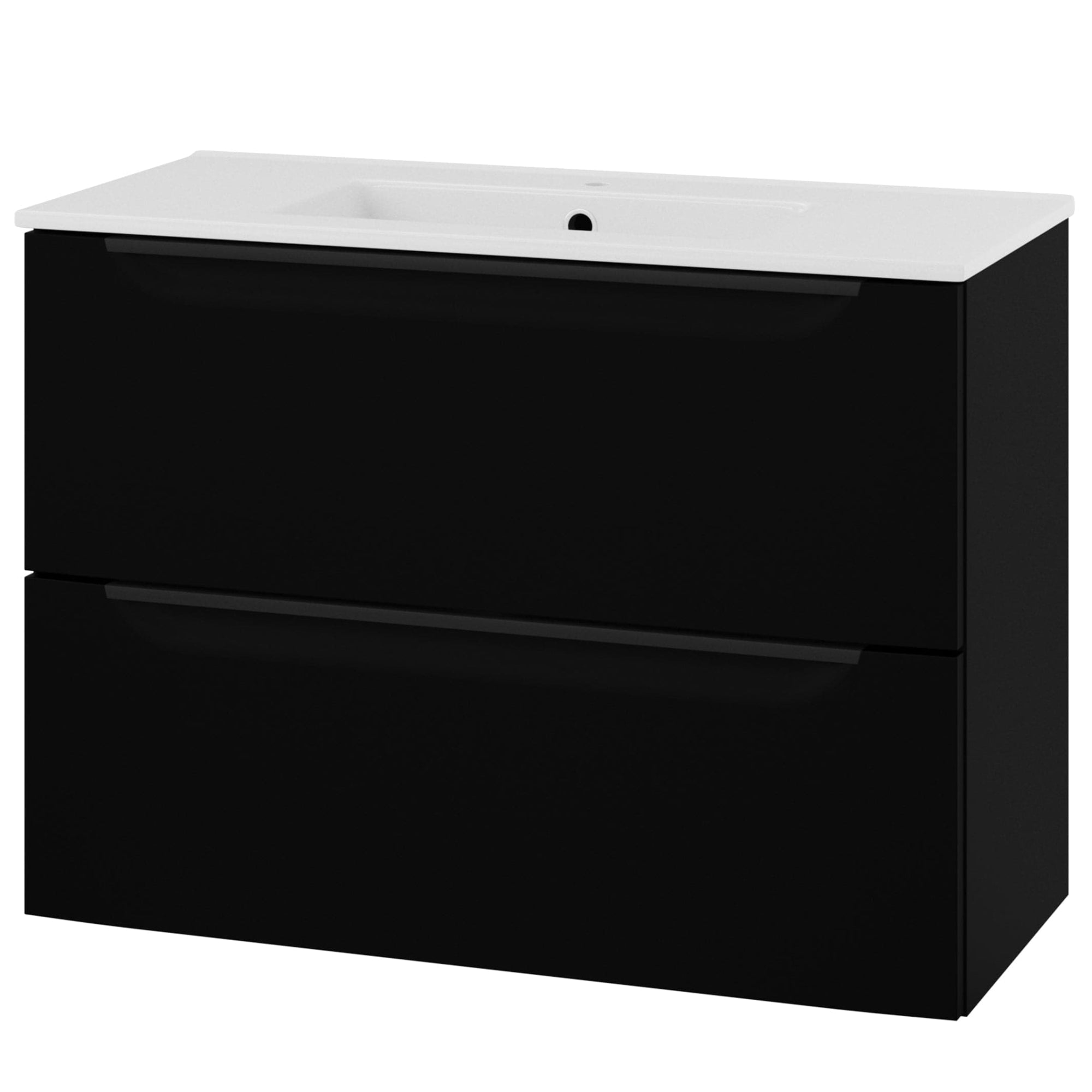 Linn Bad Mari Smal D35cm Servantskap Svart matt / 80cm Linn Bad Servantskap LB-127708