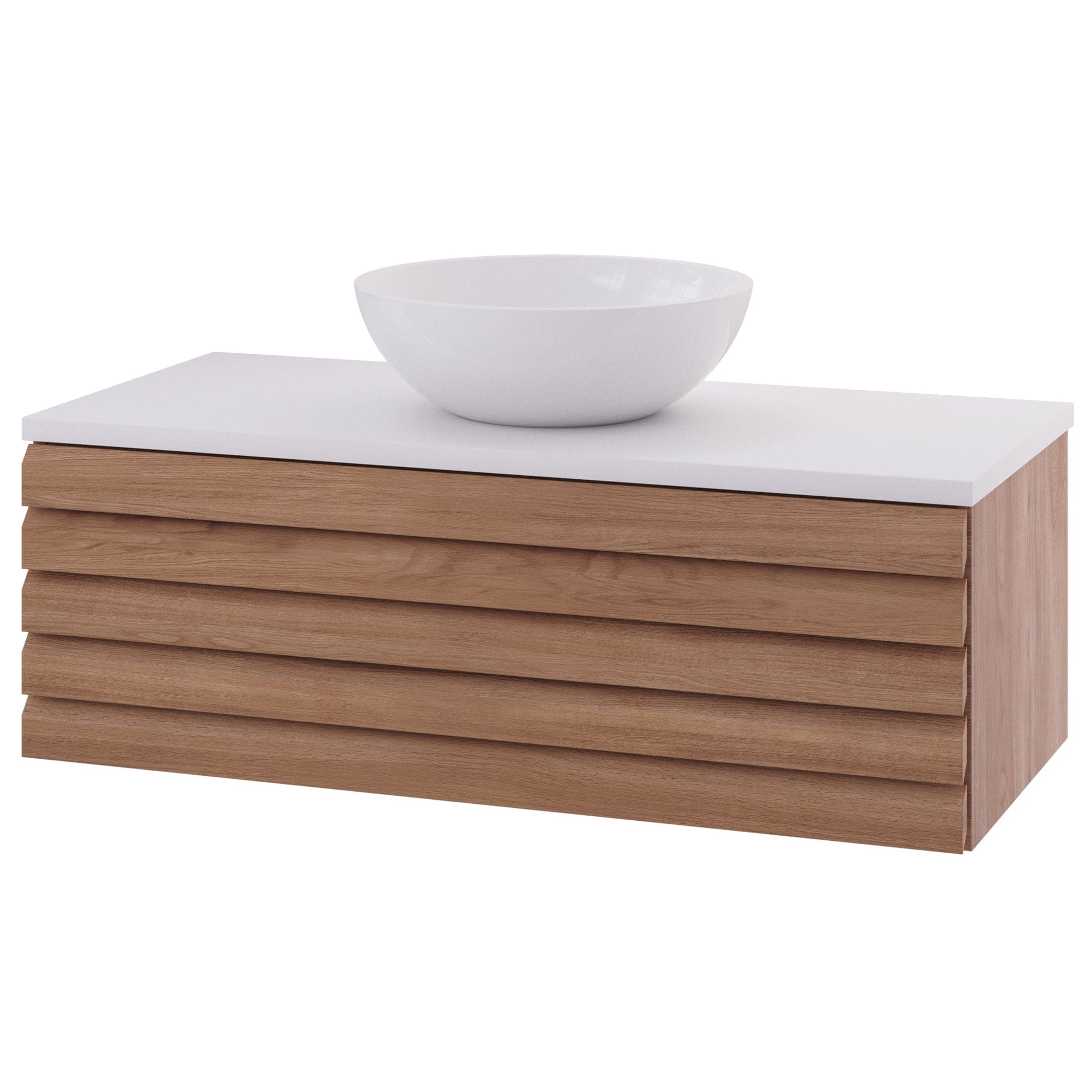 Linn Bad Selma Eikestav Heltre D45cm Servantskap Eik / 100cm / Senter Linn Bad Servantskap LB-160510ST