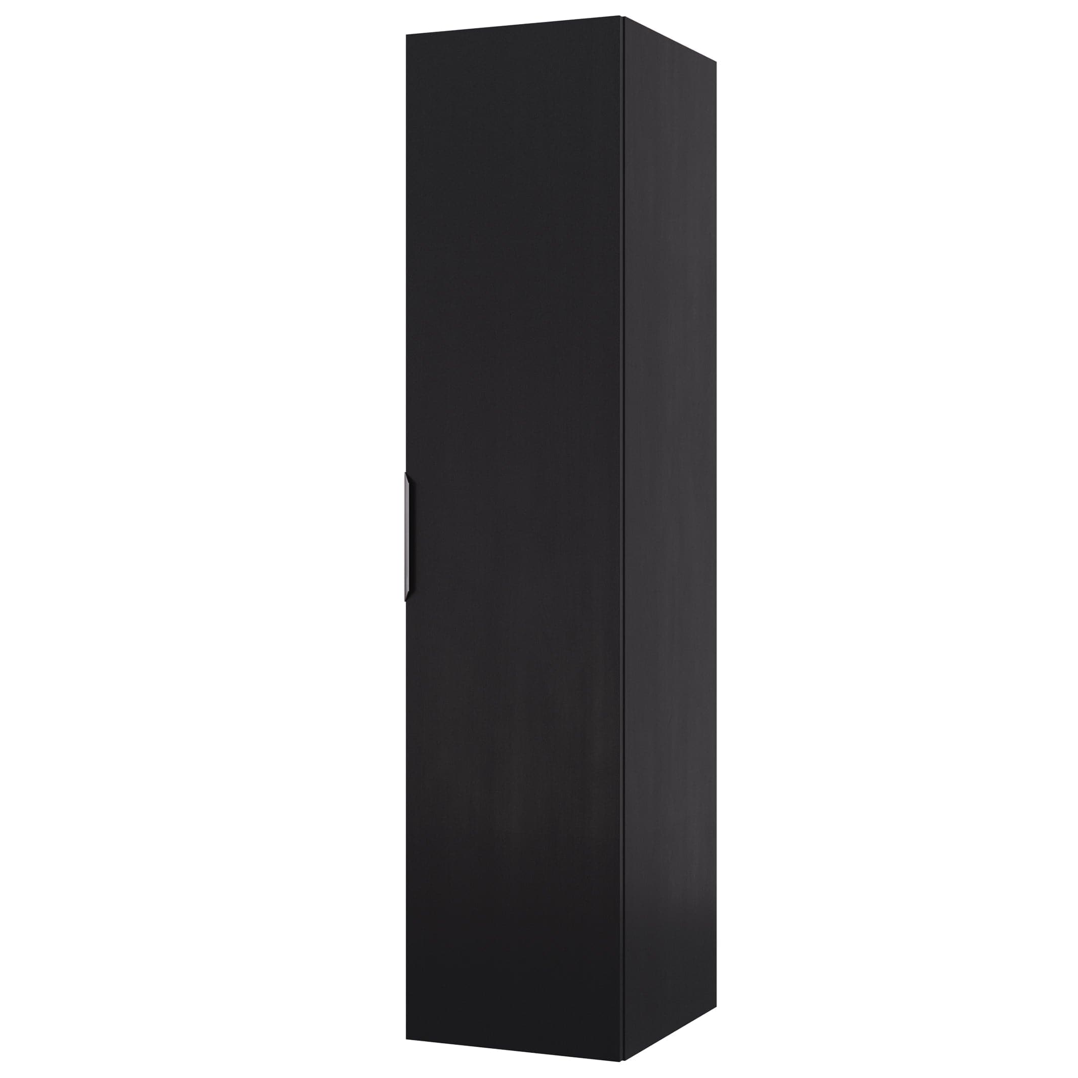 Linn Bad Selma Glatt Eikefiner Høyskap Svart eik / Høyre hengslet / Innredning A Linn Bad Høyskap bad LB-162604H