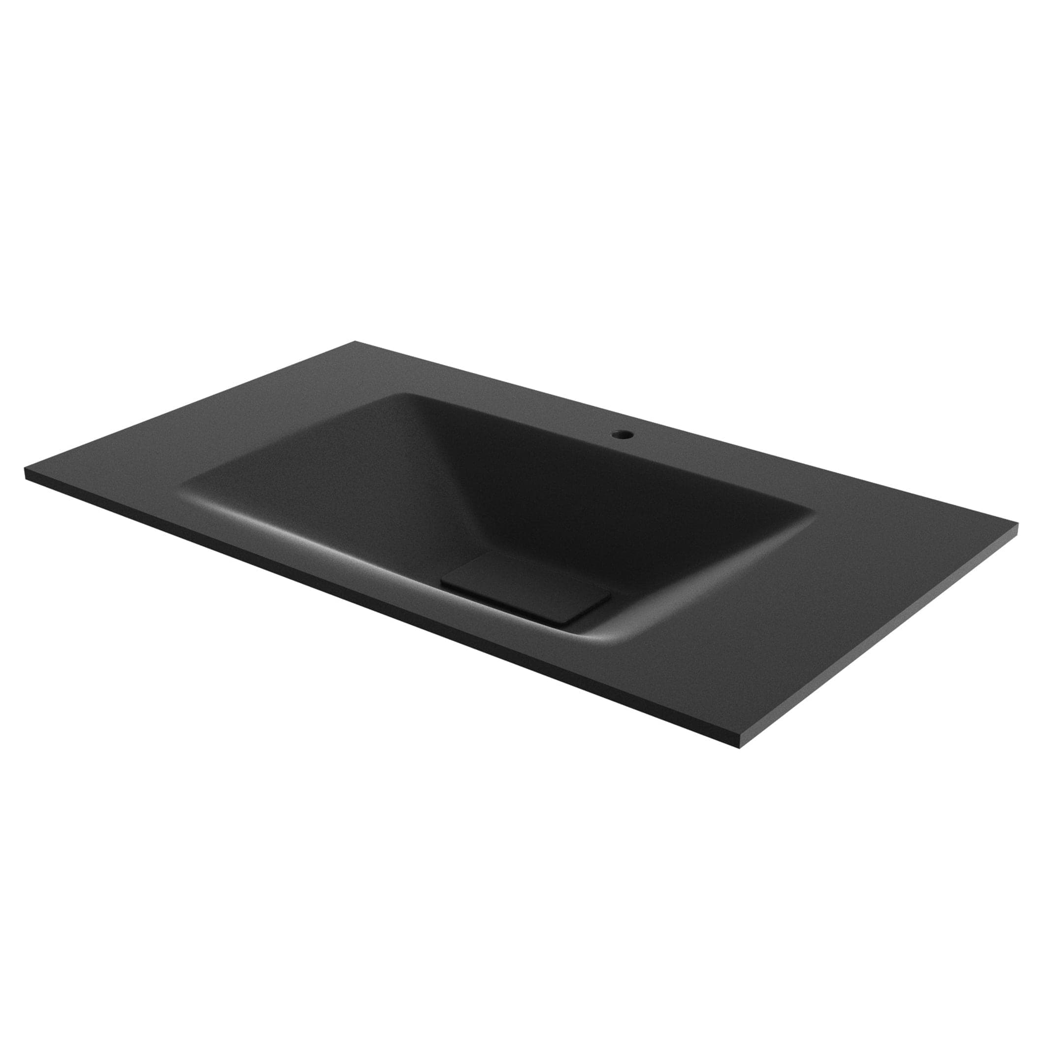 Linn Bad Vale Møbelservant Glass Svart matt / 80cm / Senter Linn Bad Møbelservant LB-3508SM