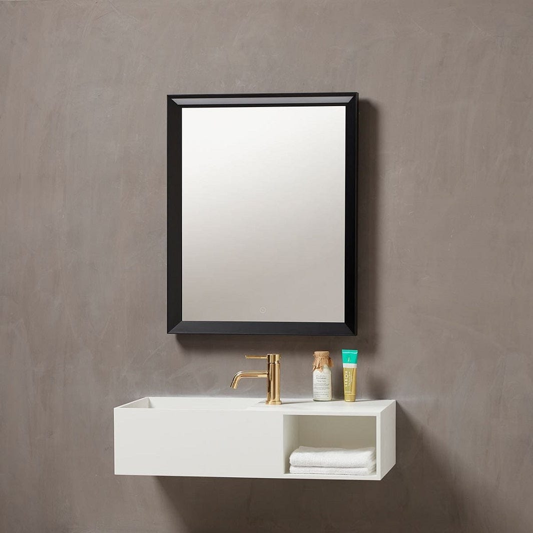 Loevschall Verona B60-80cm Speil med Ramme - svart matt Loevschall Baderomsspeil