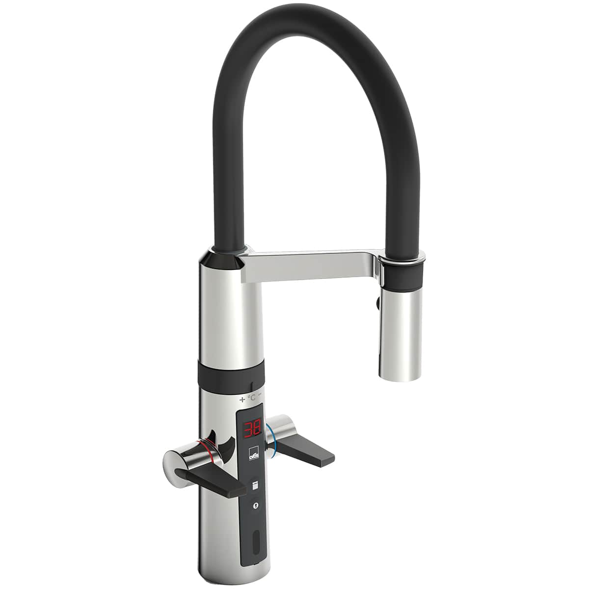 Oras Optima 2728F/2729F Hybrid Kjøkkenarmatur - 230V berøringsfri + hendler Krom / Ja Oras Armatur Kjøkkenarmatur OR-4200438