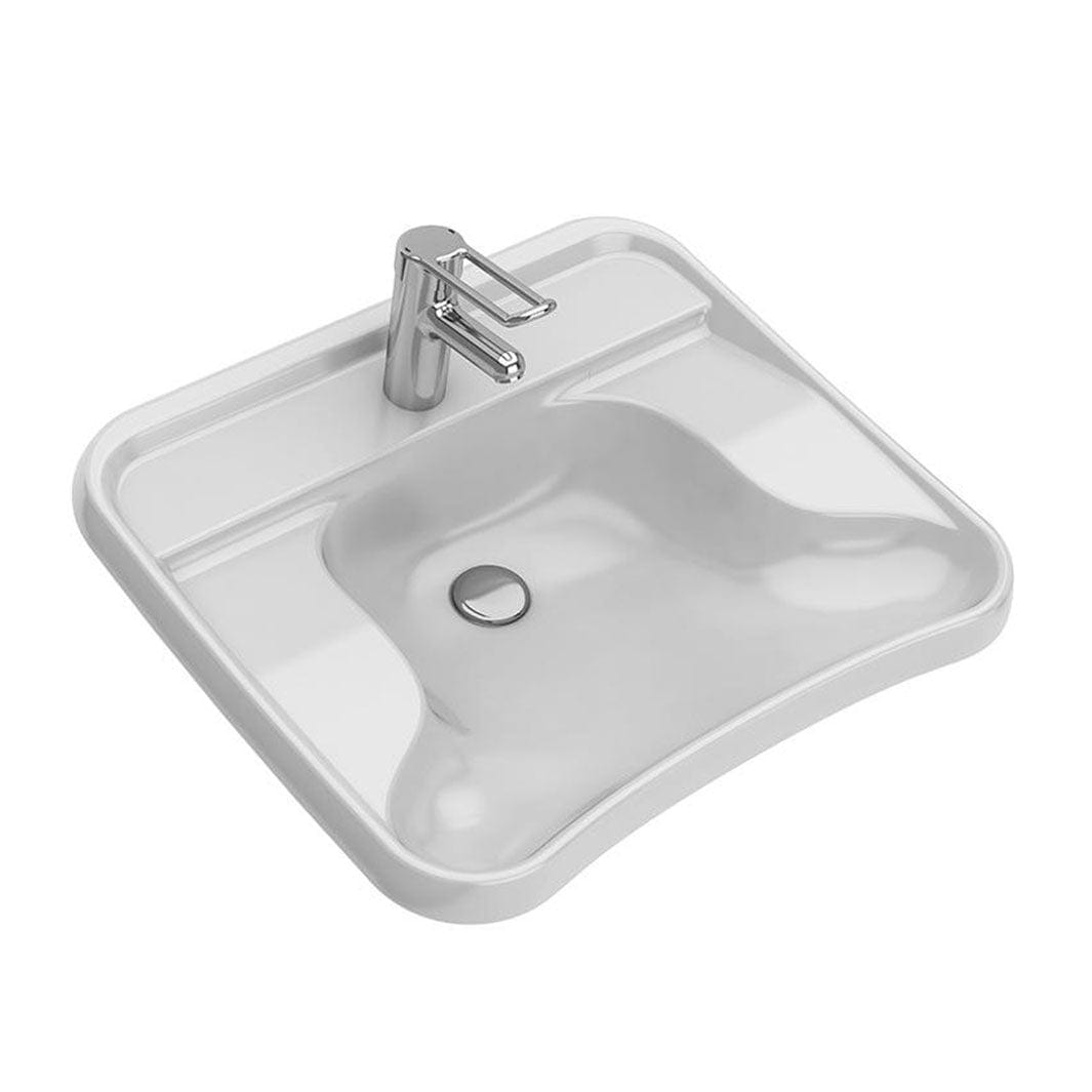 Porsgrund Care Servant HC Vegghengt B66xD57,5xH19cm Hvit / Bærejern Porsgrund Baderomsservant GE-6000087