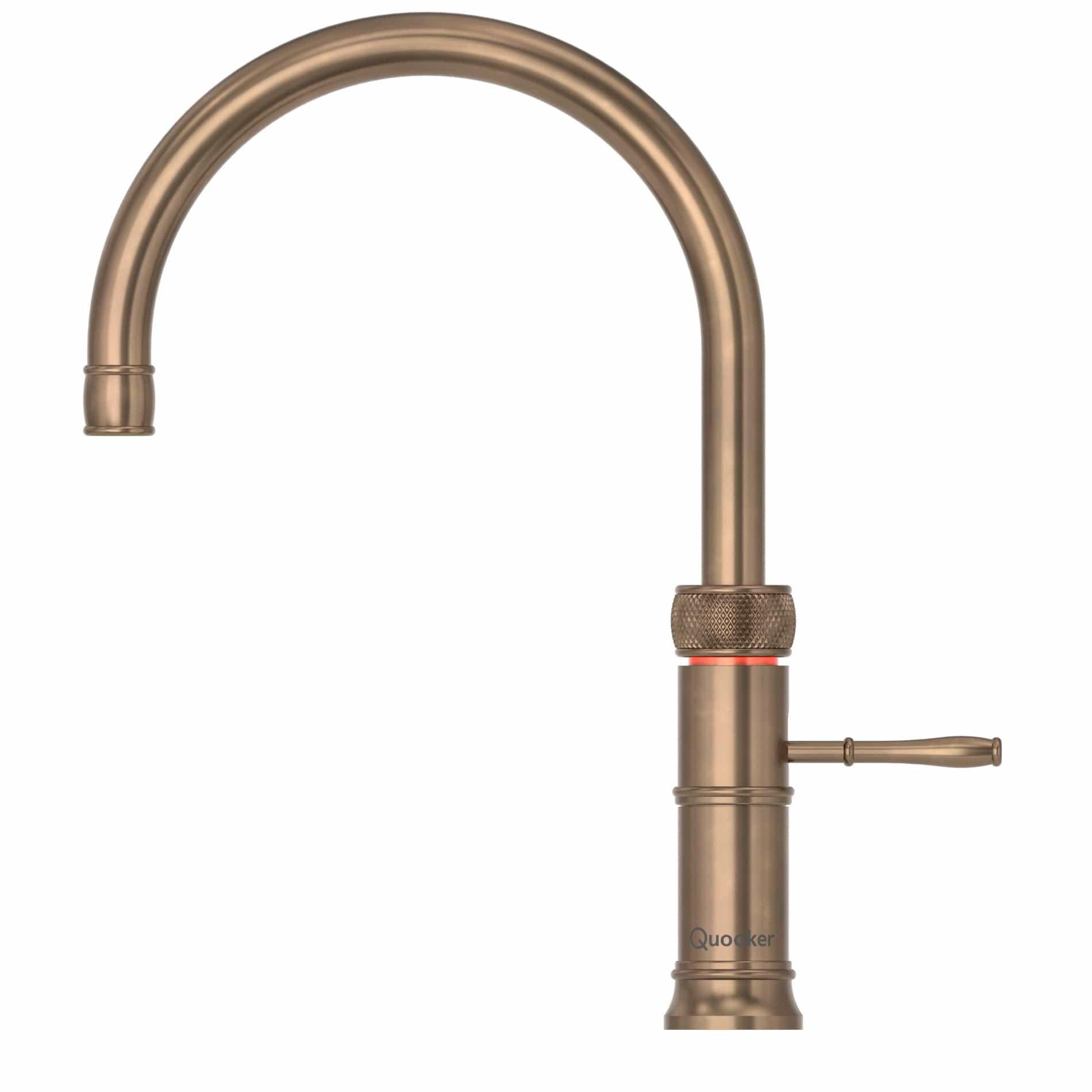 Quooker Classic Fusion Round alt-i-ett retro kjøkkenarmatur Aldret messing / PRO3 Quooker Kjøkkenarmatur BUN-Q211610702