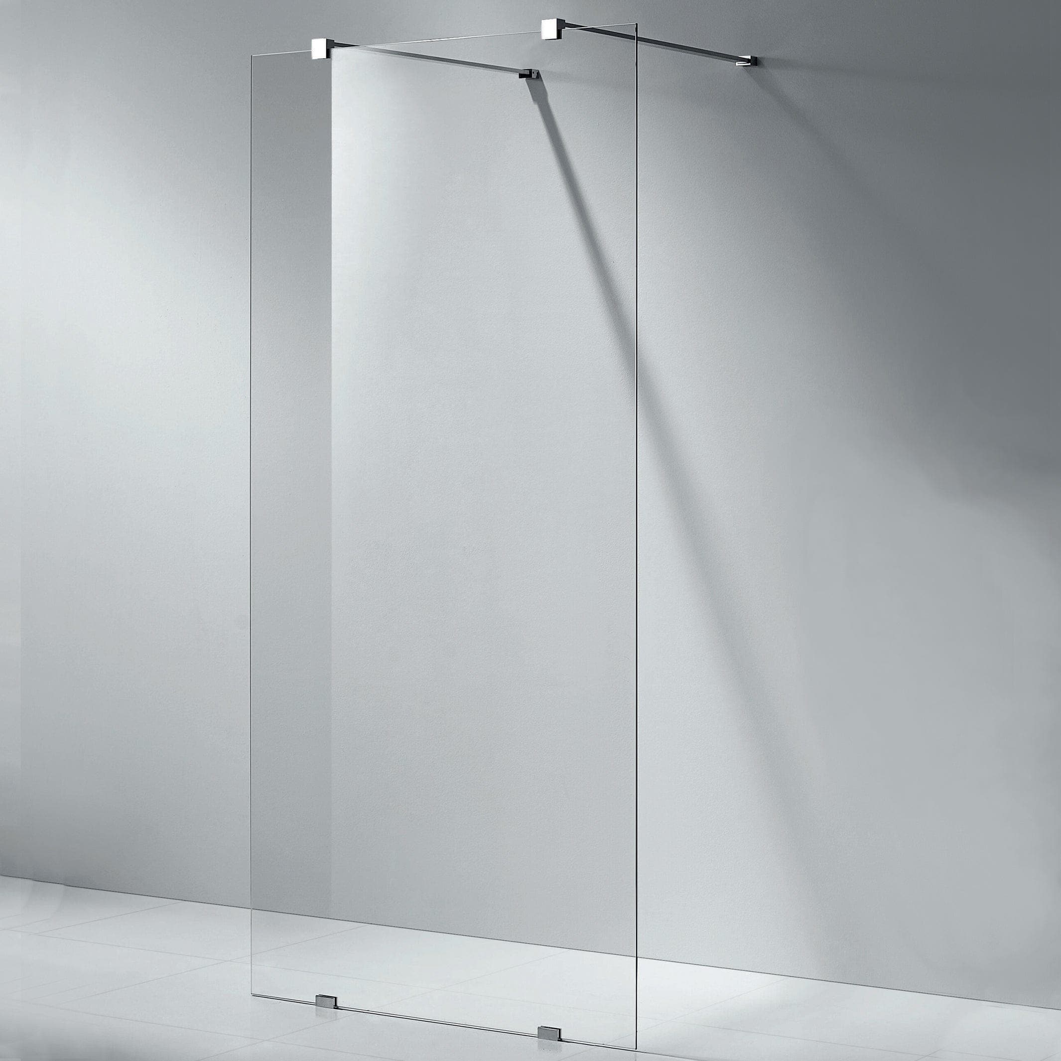 Sanipro ART Dusjvegg Krom / 120cm / Klart glass Sanipro Dusjvegg SA-10021