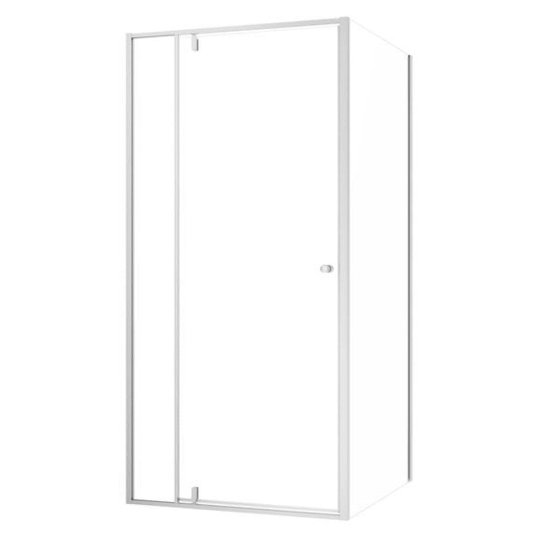 Sealskin Contour Dusjhjørne Kombi (vegg+dør) - Pivotdør Matt aluminium / 100x100cm / Klart glass Sealskin Dusjhjørne CO-CD181006325100