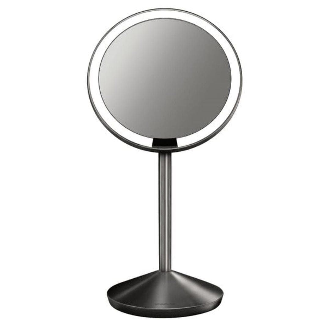 simplehuman Mini Bordspeil 10x med ledlys og sensor Matt krom Simplehuman Sminkespeil CO-SST3004