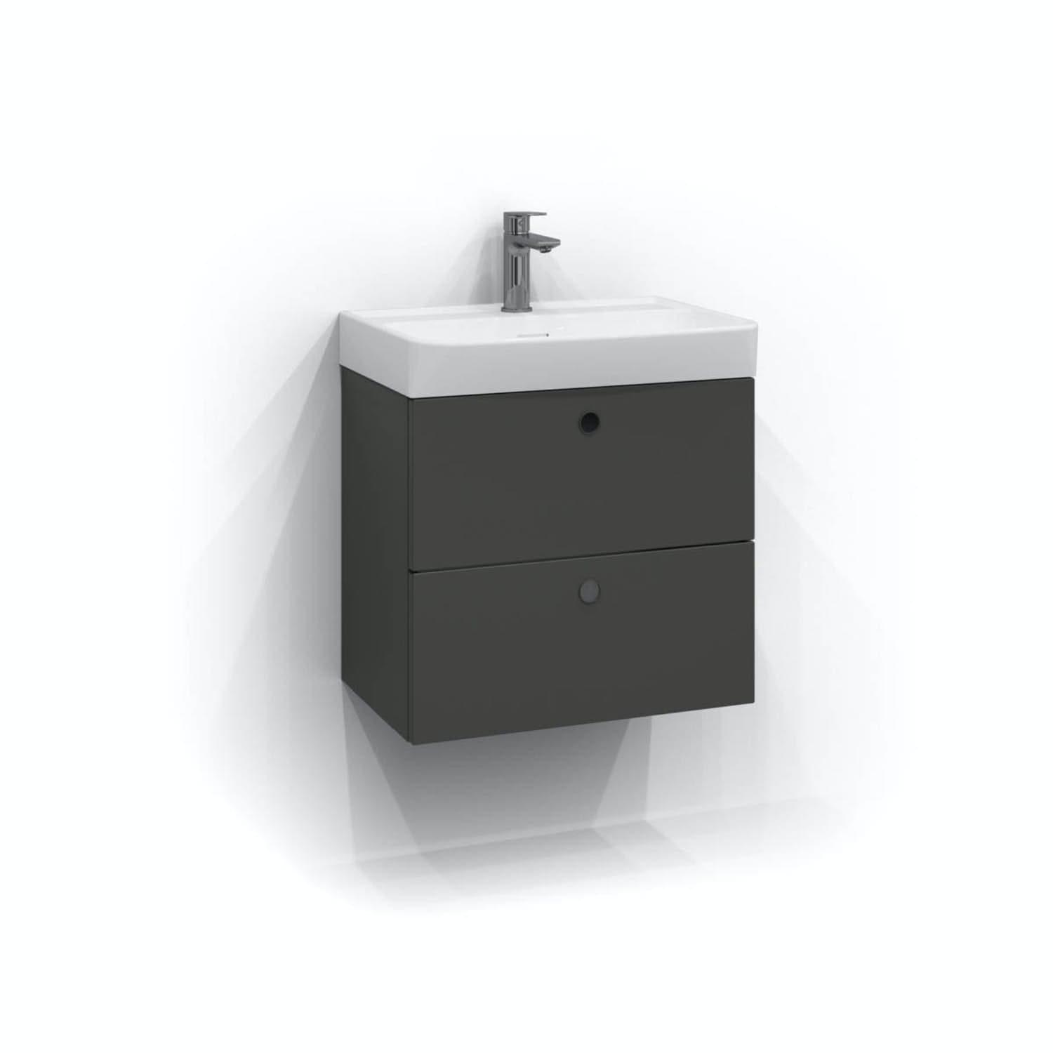 Svedbergs Intro Servantskap 2 Skuffer 55cm / Grafittgrå Svedbergs Servantskap SV-294655