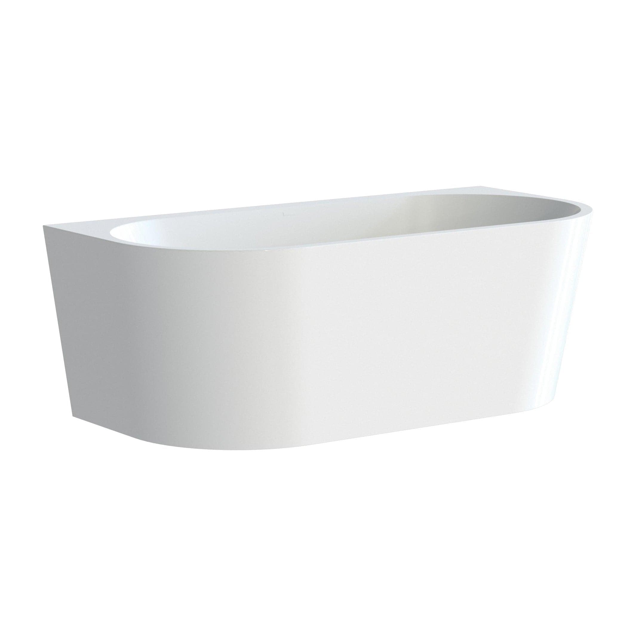 Svedbergs Lule Frittstående Badekar 158 - back to wall Hvit / 158cm / Nei Svedbergs Frittstående badekar SV-59823