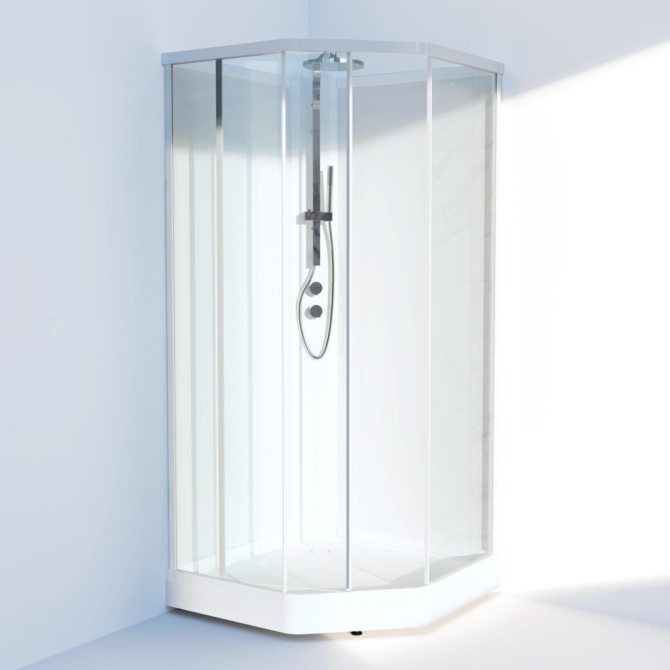 Svedbergs Ritual Premium Dusjkabinett 90x90cm / Hvit matt / Hvit glass Svedbergs Dusjkabinett SV-68899