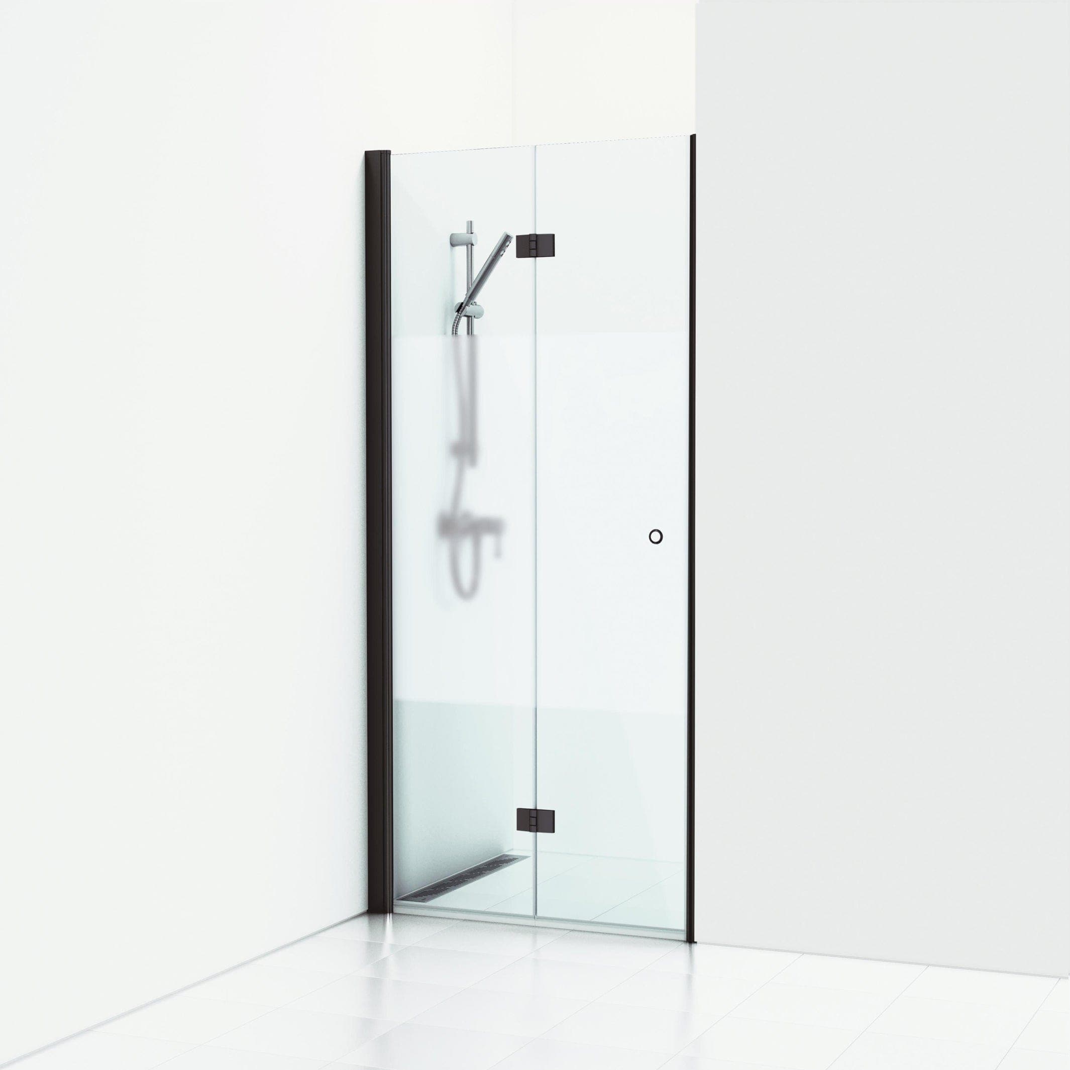 Svedbergs Skoga Dusjnisje Leddet Enkel Svart matt / 100cm / Halvfrostet glass Svedbergs Dusjnisje SV-61509210