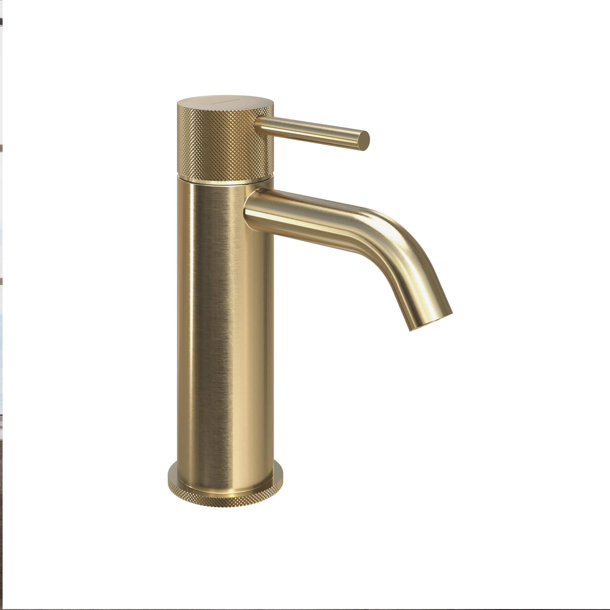 Svedbergs Skule Riflet Servantbatteri Børstet messing / Børstet messing Svedbergs Servantbatteri SV-96840