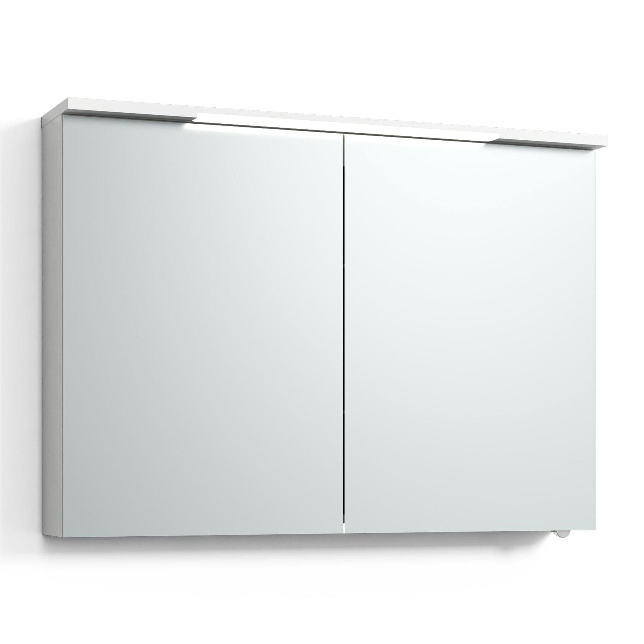 Svedbergs SKURU Speilskap med servantlys Hvit matt / 100cm Svedbergs Speilskap SV-425100