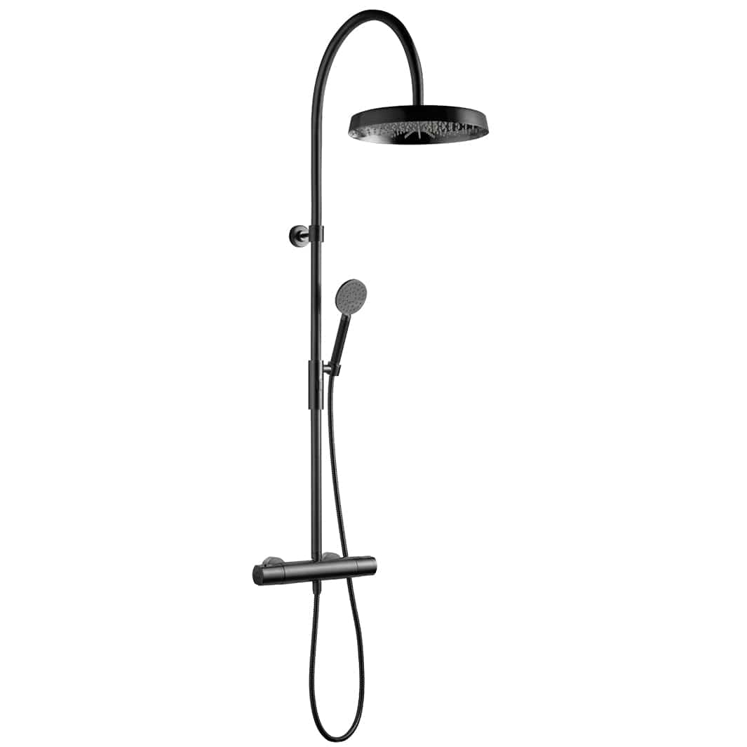 Tapwell ARM7300 Takdusj Ø32cm Brushed black chrome Tapwell Takdusj TA-9423043