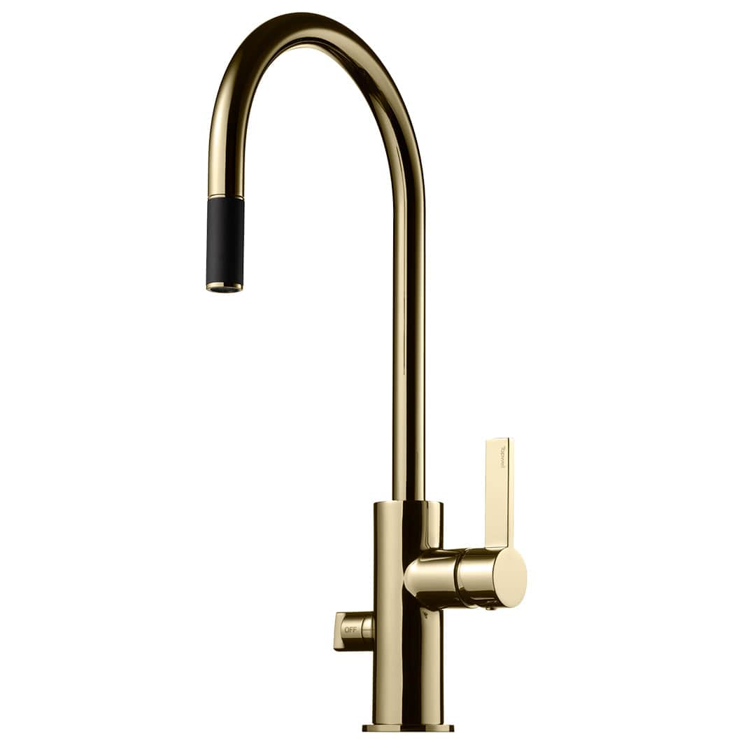 Tapwell ARM885 Kjøkkenarmatur Uttrekk+Avstengning Honey gold Tapwell Kjøkkenarmatur TA-9423519