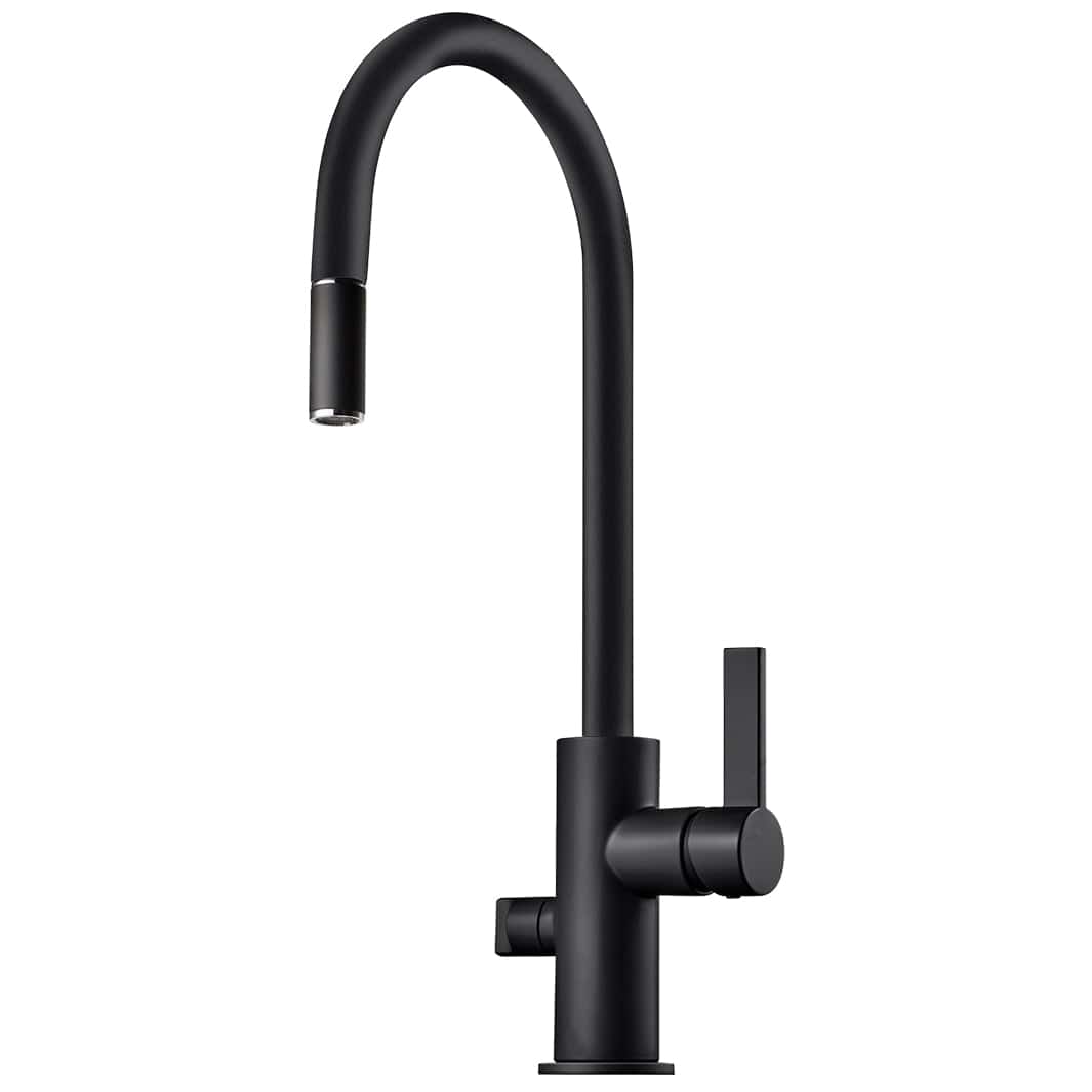 Tapwell ARM885 Kjøkkenarmatur Uttrekk+Avstengning Svart matt Tapwell Kjøkkenarmatur TA-9423535