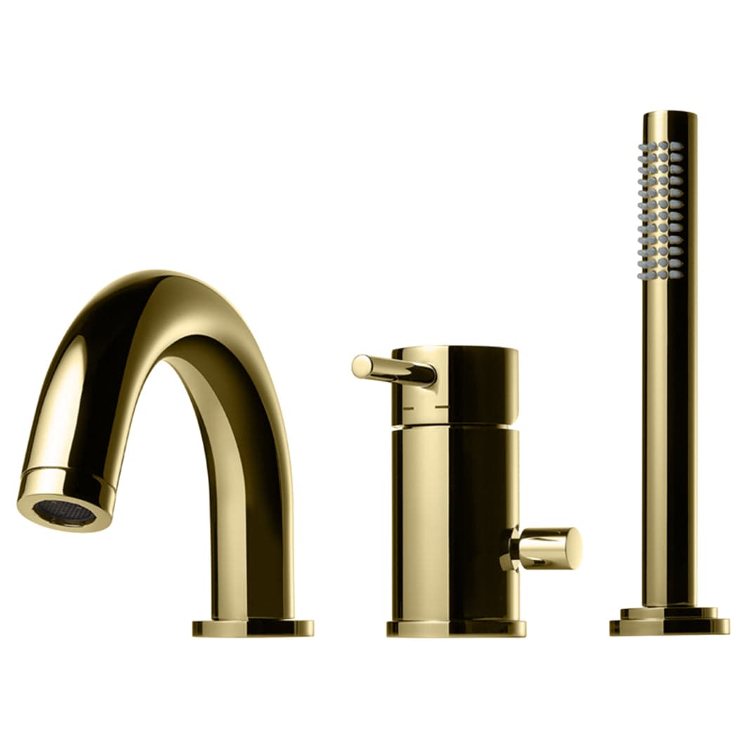 Tapwell BI047 Karkantbatteri 3-hulls Honey gold Tapwell Badekararmatur TA-9422109