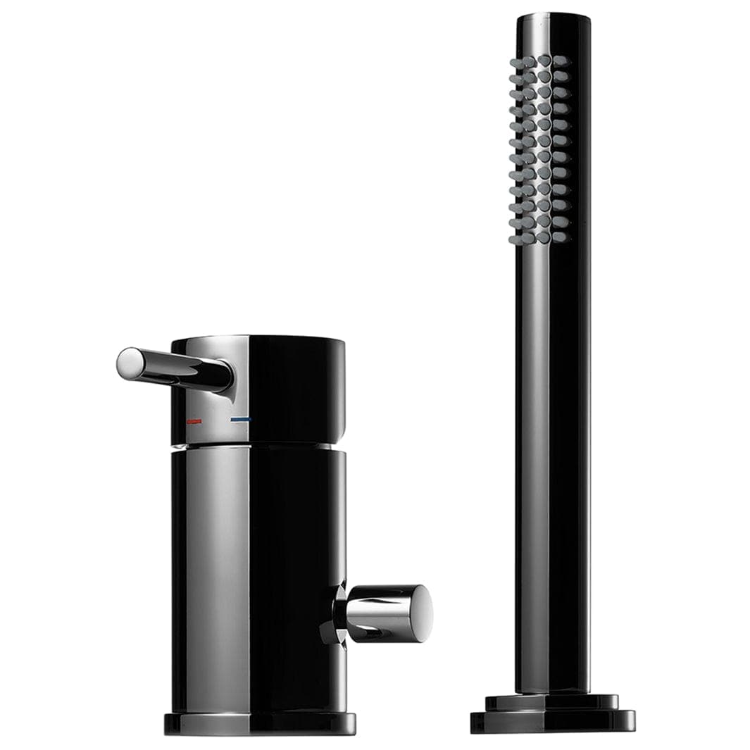 Tapwell BI048 Karkantbatteri 2-hulls Brushed black chrome Tapwell Badekararmatur TA-9422612