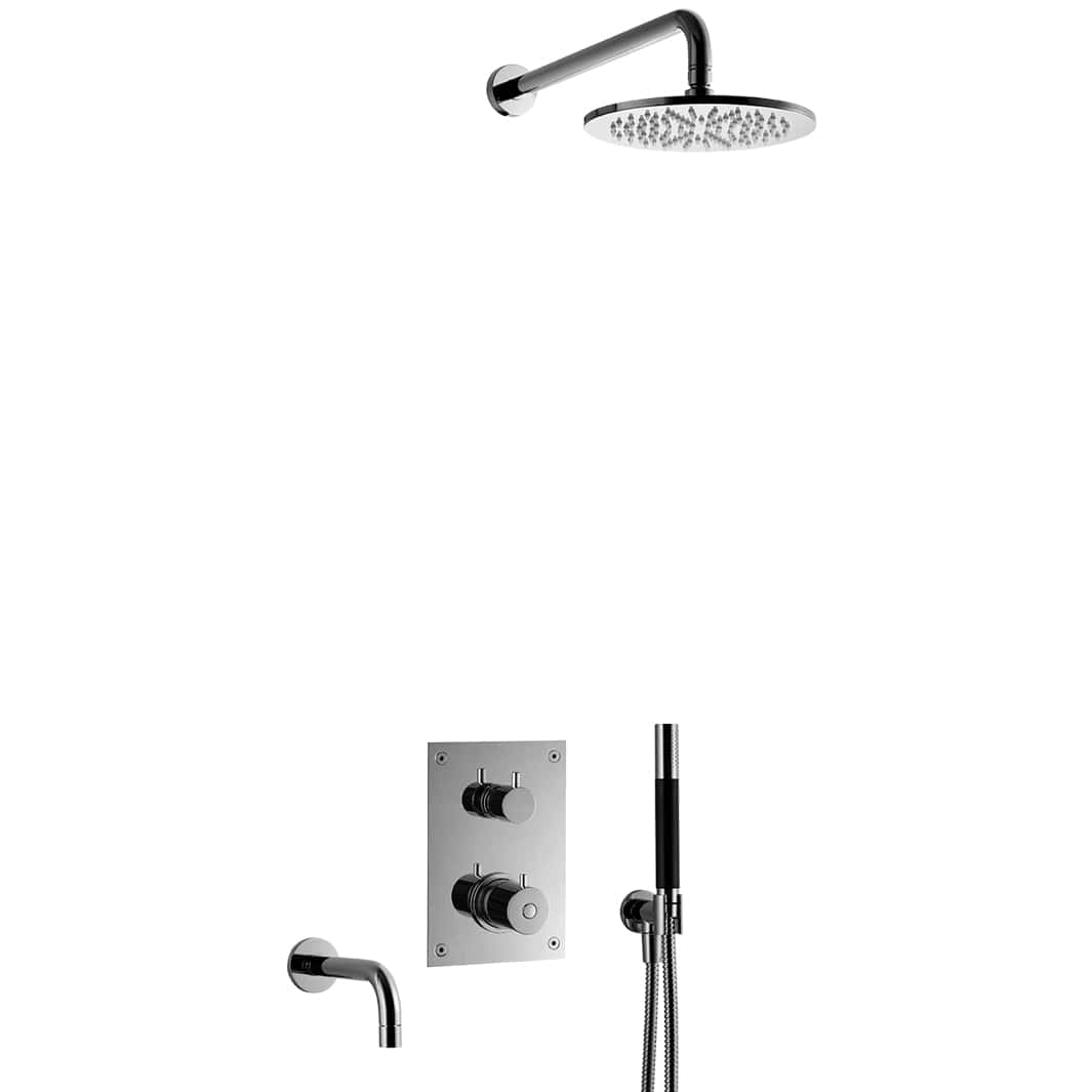 Tapwell BOX7368 ED2 Takdusj Innbygging Black chrome Tapwell Blandebatteri innbygging TA-9421860