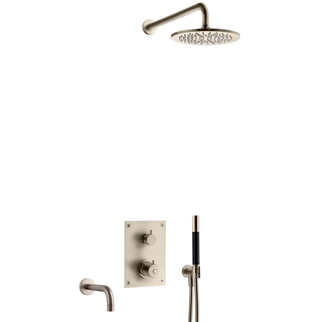 Tapwell BOX7368 ED2 Takdusj Innbygging Brushed nickel Tapwell Blandebatteri innbygging TA-9421861