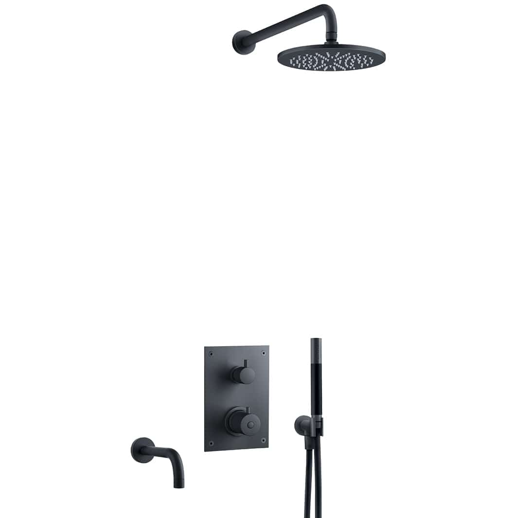 Tapwell BOX7368 ED2 Takdusj Innbygging Svart matt Tapwell Blandebatteri innbygging TA-9421669