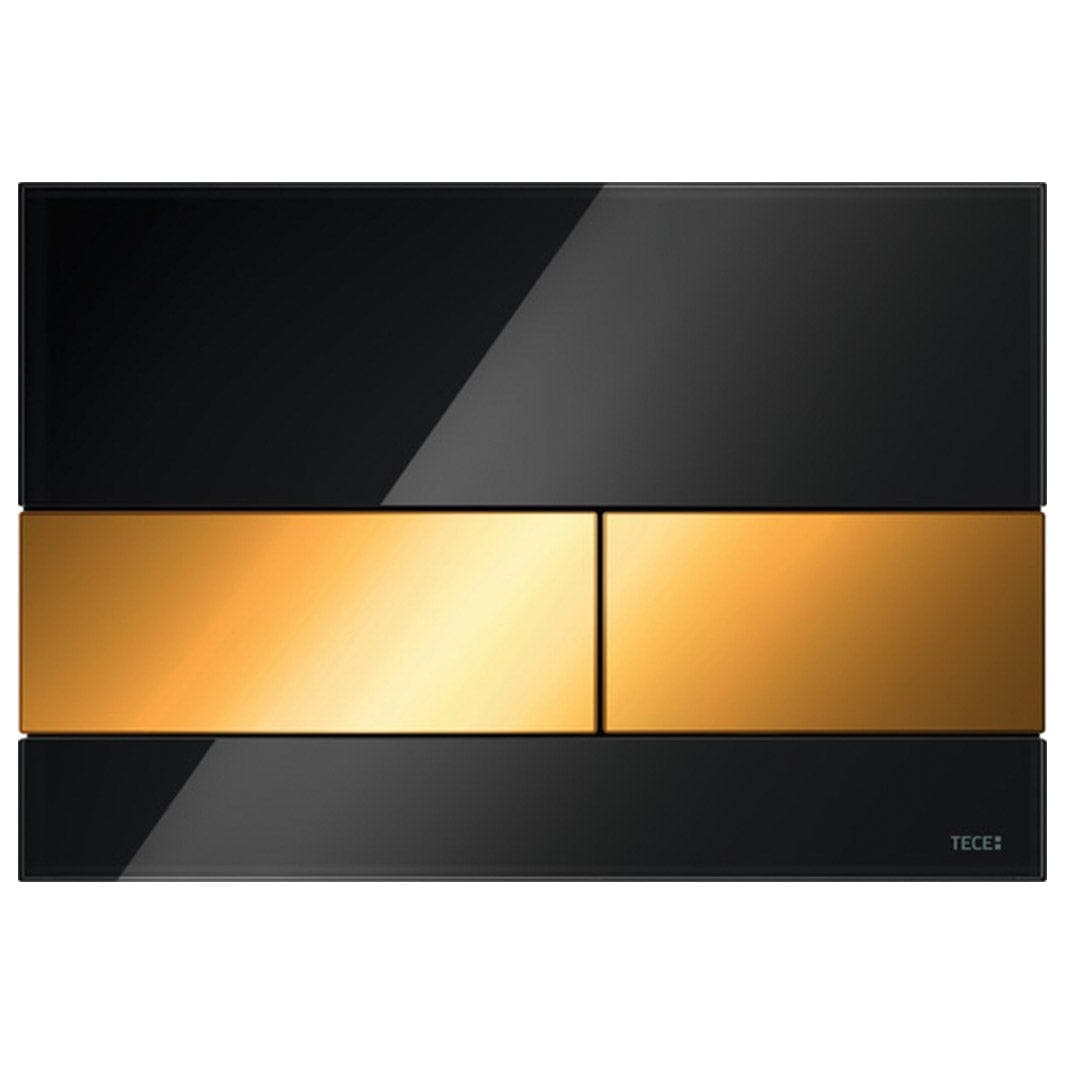 TECEsquare Betjeningsplate Glass Svart glass / Gull Tece Betjeningsplate og trykknapper TE-6122216