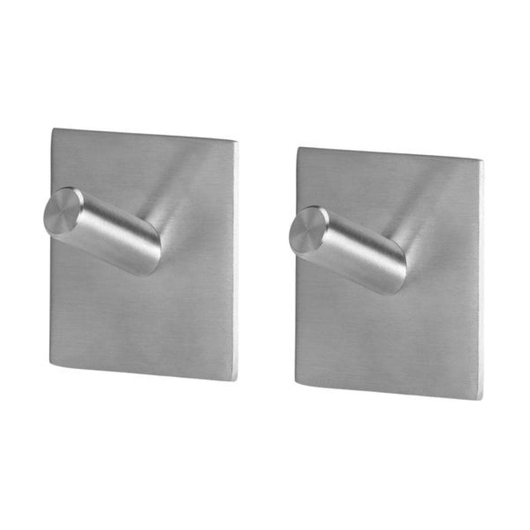 Tiger Square enkel krok 2 pk selvklebende Matt krom Tiger Knagger CO-1509530946