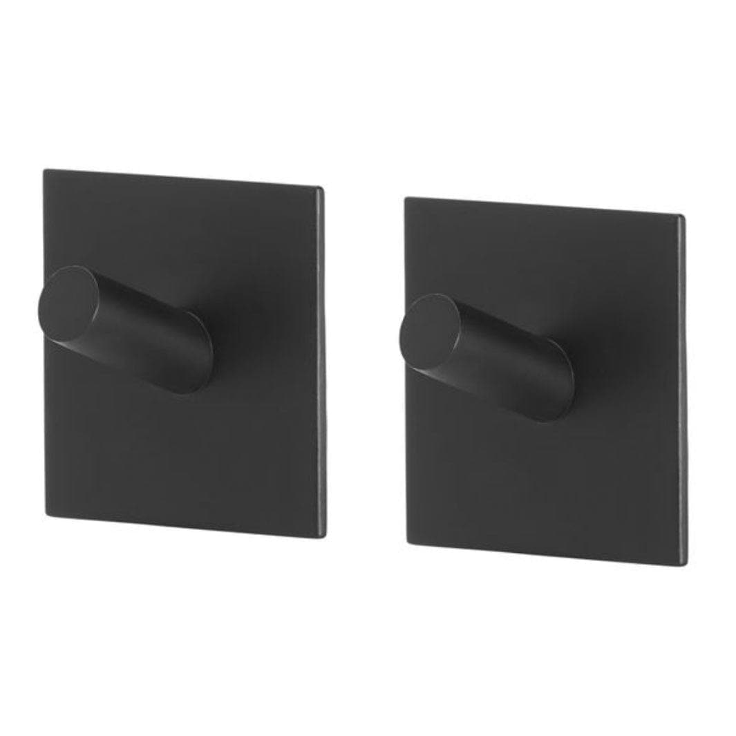 Tiger Square enkel krok 2 pk selvklebende Svart matt Tiger Knagger CO-1509530746