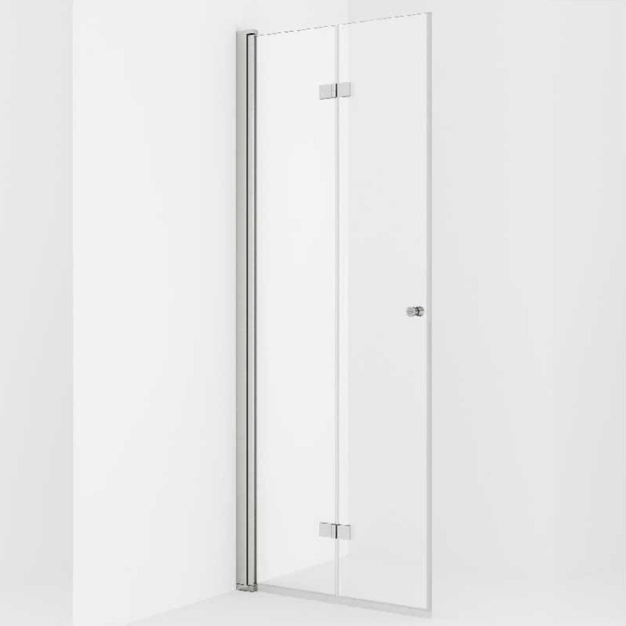 Vikingbad Liam Dusjdør Leddet H195cm Sølv / 70cm venstre / Klart glass VikingBad Dusjdør VB-001393-01