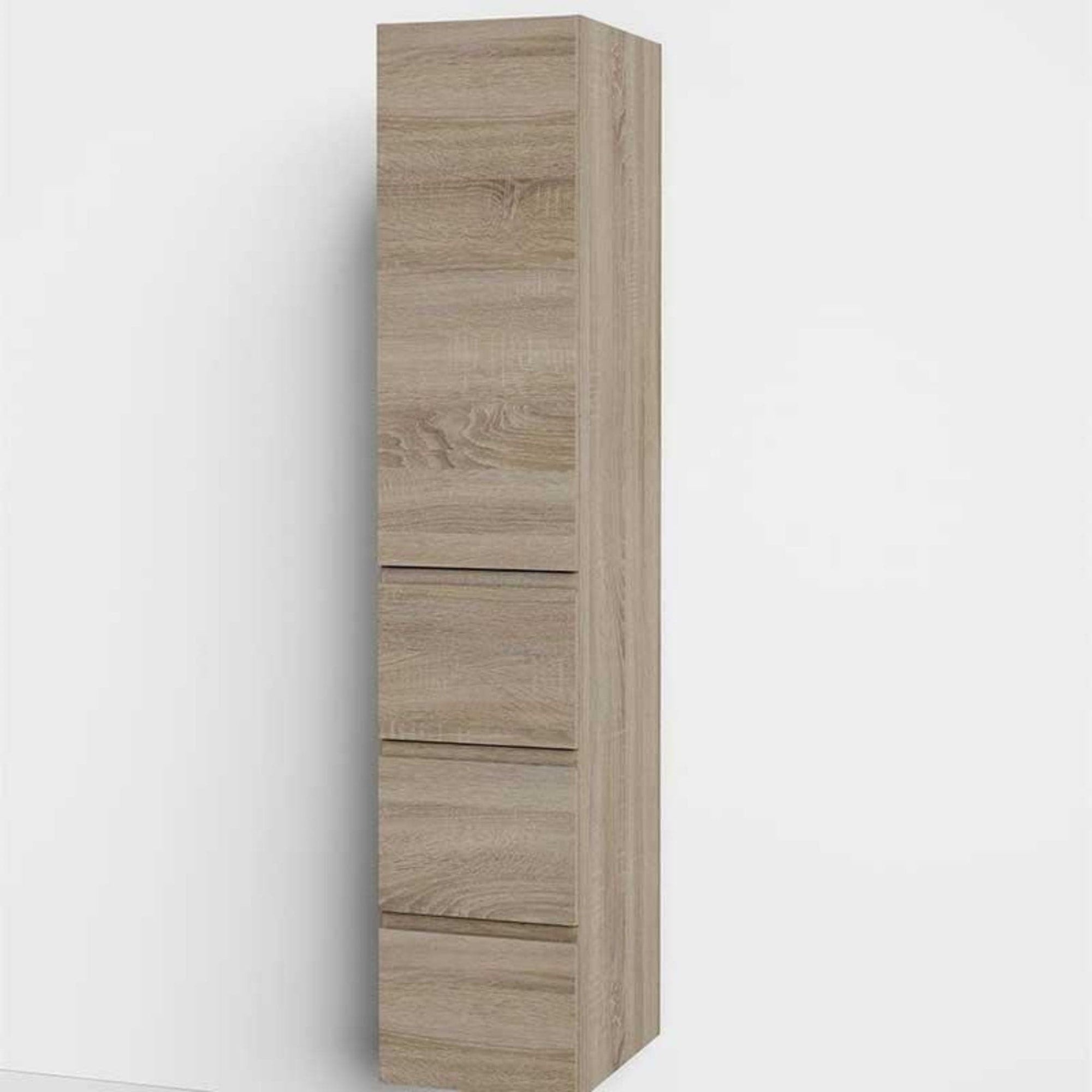 VikingBad Mie 176 Høyskap 3 Skuffer - fingergrep Lys eik VikingBad Høyskap bad VB-112027