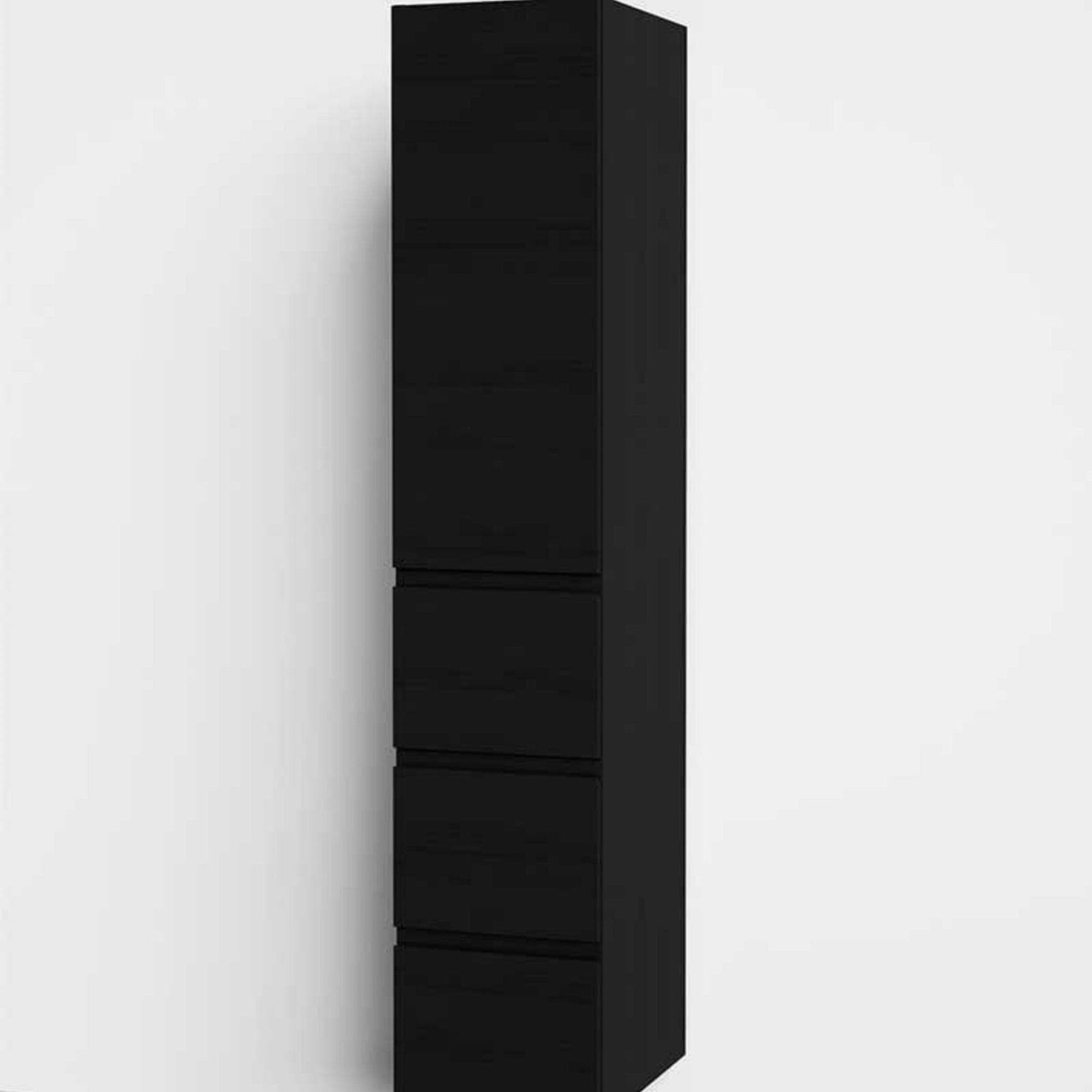 VikingBad Mie 176 Høyskap 3 Skuffer - fingergrep Svart eik VikingBad Høyskap bad VB-112028