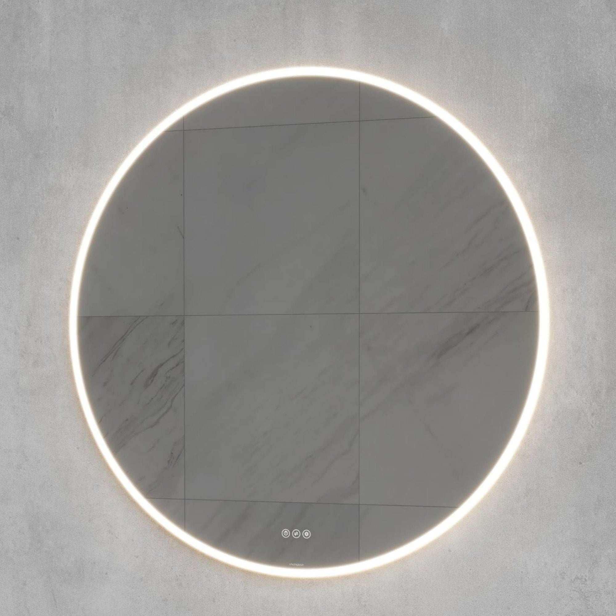 VikingBad Oda Rundt Speil med LED Lys 110cm VikingBad Baderomsspeil VB-000999
